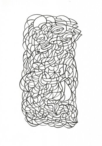 Tägliche Linien 37 van Ira Repey, Tekening te koop op Singulart
