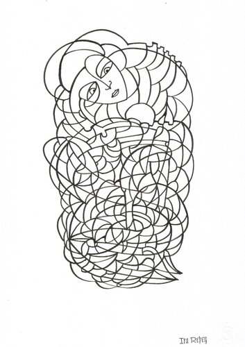 Tägliche Linien 40 van Ira Repey, Tekening te koop op Singulart