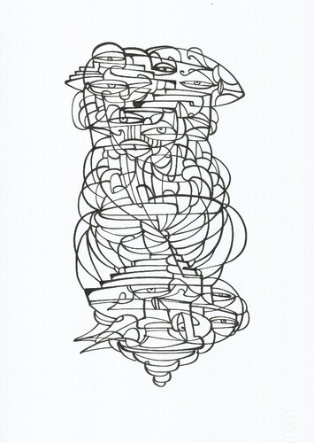 Energielinien 8 van Ira Repey, Tekening te koop op Singulart
