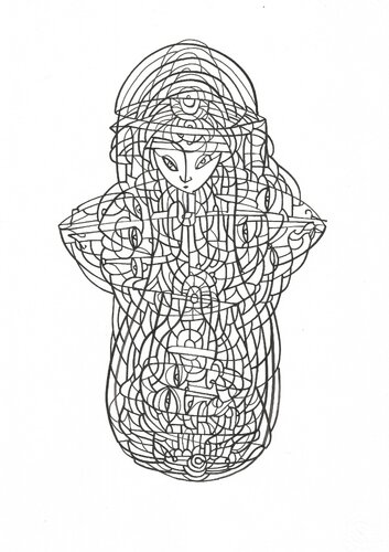 Energielinie 46 van Ira Repey, Tekening te koop op Singulart