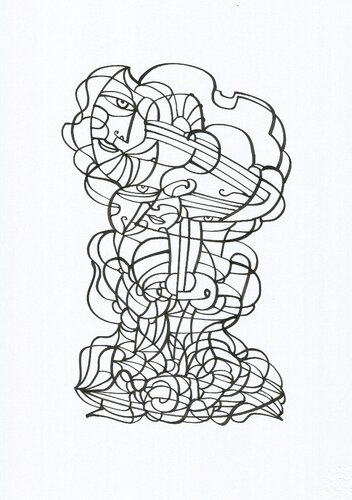 Musik 11 by Ira Repey, 소묘 for Sale on Singulart