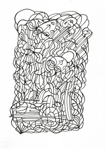 Musik 42 van Ira Repey, Tekening te koop op Singulart