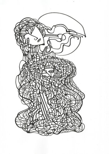 Musik 45 par Ira Repey, Dessin en vente sur Singulart