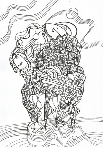 Musik 58 van Ira Repey, Tekening te koop op Singulart