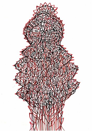 Corona-Weihnachten (Corona-Christmas) par Ira Repey, Dessin en vente sur Singulart