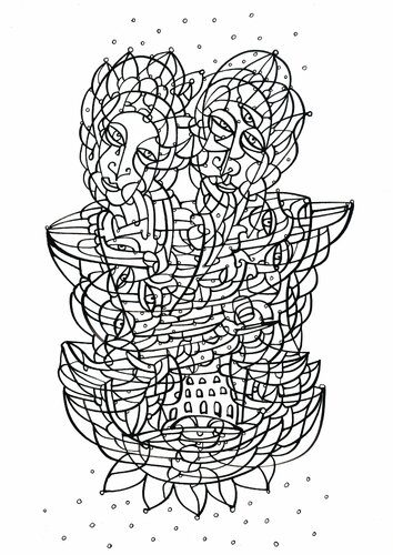 Corona-Trauer (Corona-Grief) par Ira Repey, Dessin en vente sur Singulart
