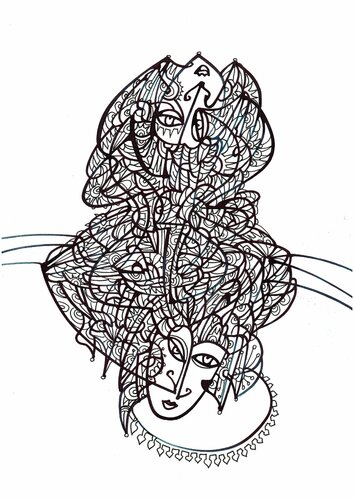 Corona-Erscheinung (Corona-Appearance) par Ira Repey, Dessin en vente sur Singulart