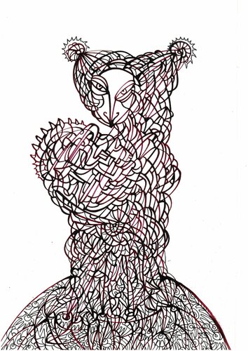 Corona-Narr (Corona-Jester) par Ira Repey, Dessin en vente sur Singulart