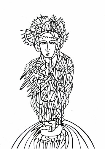 Corona-Geist (Corona-Spirit) par Ira Repey, Dessin en vente sur Singulart