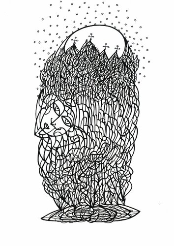 Corona in Russland (Corona in Russia) de Ira Repey, Dibujo a la venta en Singulart