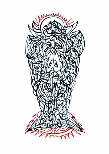 dornengekrönte Corona (Corona crowned with Thorns) by Ira Repey, Drawing for Sale on Singulart