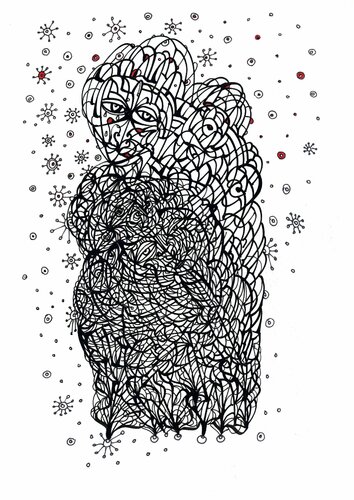 Corona-Flöckchen (Corona-Flakes) di Ira Repey, Disegno in vendita su Singulart