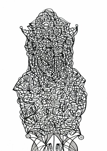 Corona - Narren-Patron (Corona - Patron of Fools) by Ira Repey, 소묘 for Sale on Singulart