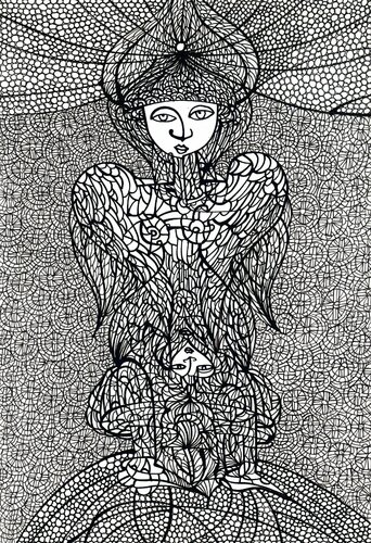 Corona-Schutzengel (Corona-Guardian-Angel) di Ira Repey, Disegno in vendita su Singulart