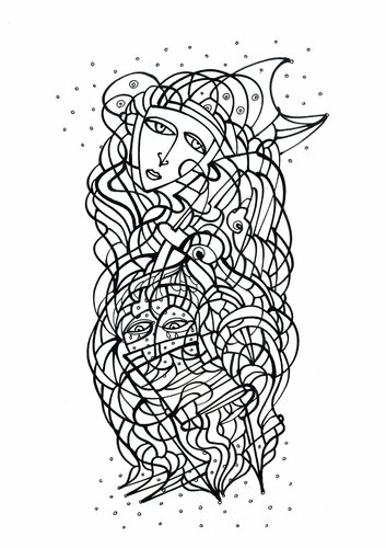 Corona-Ruhe (Corona-Tranquility) van Ira Repey, Tekening te koop op Singulart