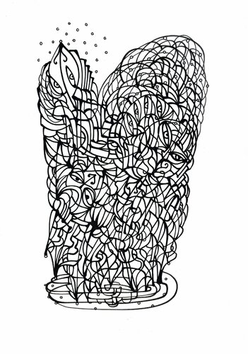 Corona-Schnecke (Corona-Slug) by Ira Repey, 소묘 for Sale on Singulart
