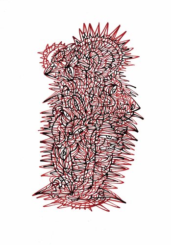 Corona-Sternenkranz (Corona Star Wreath) par Ira Repey, Dessin en vente sur Singulart