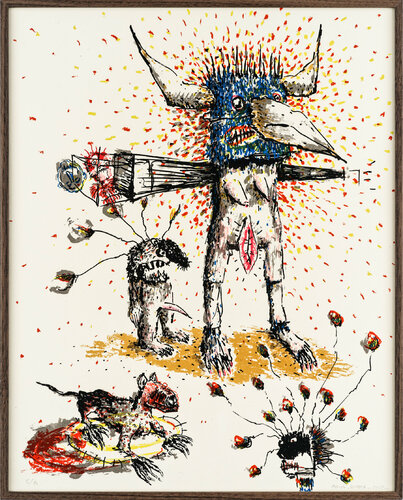 Delfouine Chapine van Franck Lestard, Werk op papier te koop op Singulart