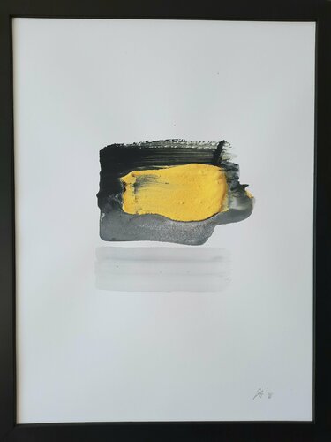 sein - gelb 1 von Silvia Ingrid Hummer, Werk auf Papier kaufen auf Singulart
