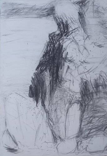 Roches -Jeu de masses by Laurence Forbin, 소묘 for Sale on Singulart