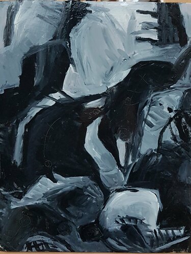 Batailles et Guerriers -Inferno par Laurence Forbin, Peinture en vente sur Singulart