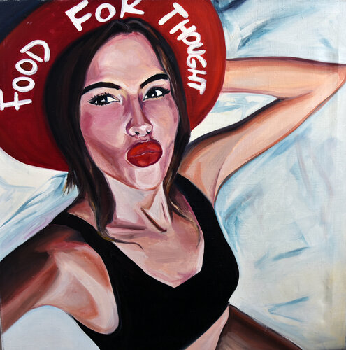 Red Hat Confidence di Sasha Robinson, Pittura in vendita su Singulart