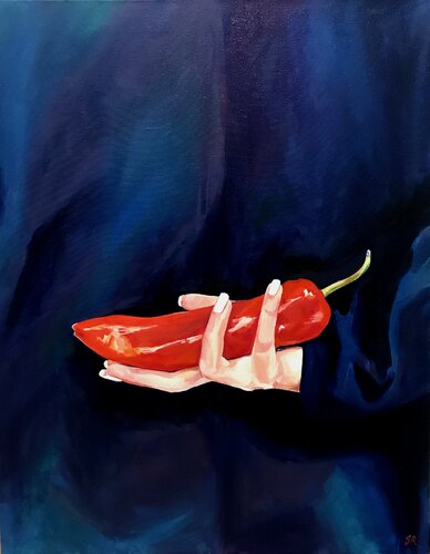 Surreal Red Chili Pepper von Sasha Robinson, Malerei kaufen auf Singulart