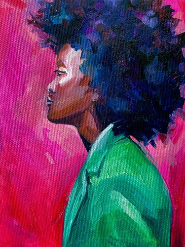 Her Gaze in Pink von Sasha Robinson, Malerei kaufen auf Singulart
