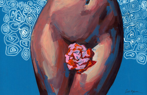 VULVA - Large Abstract Wall Art Giclée print on Canvas van Sasha Robinson, Afdruk te koop op Singulart