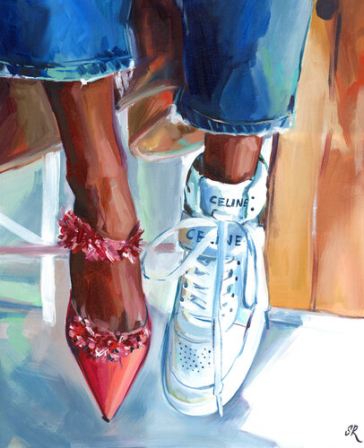 Bold Heels, White Dreams by Sasha Robinson, Painting for Sale on Singulart
