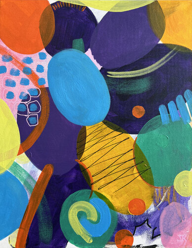 Blue and green modern abstract 15032023 - painting 40 х 50 cm von Sasha Robinson, Malerei kaufen auf Singulart