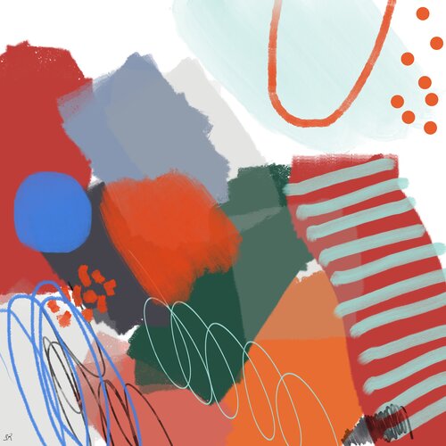 Modern extra large orange abstract painting 150323_ simple visual art, home decor, gift - Limited Edition of 10 Print von Sasha Robinson, Druck kaufen auf Singulart