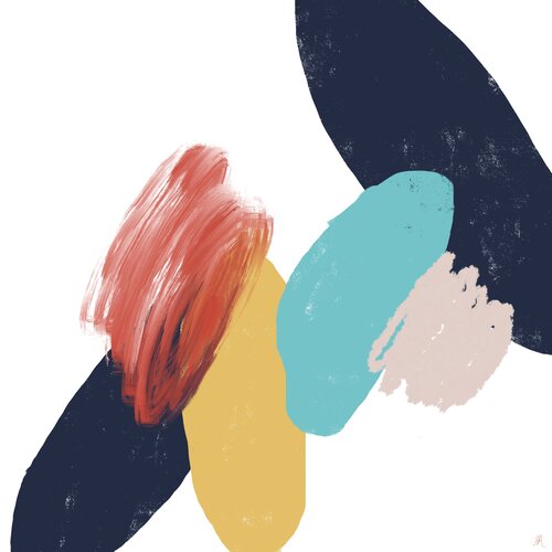Square abstract painting with bold shapes 290320231 - Limited Edition of 10 Print van Sasha Robinson, Afdruk te koop op Singulart