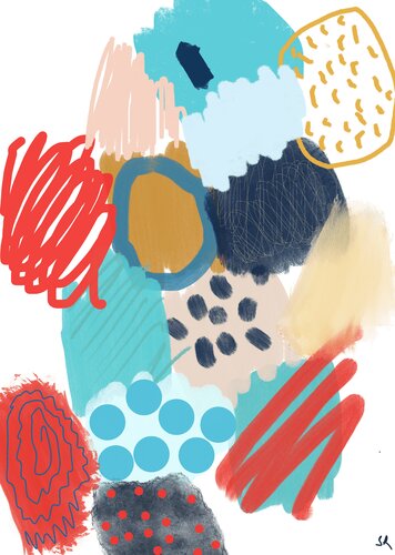 Impressionist abstract Seascape - Reflecting on Blue and Grey 030420231 - Limited Edition of 10 Print von Sasha Robinson, Druck kaufen auf Singulart