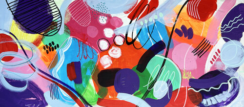 Horizontal abstract painting acrylic 2304202023 Sasha Robinson