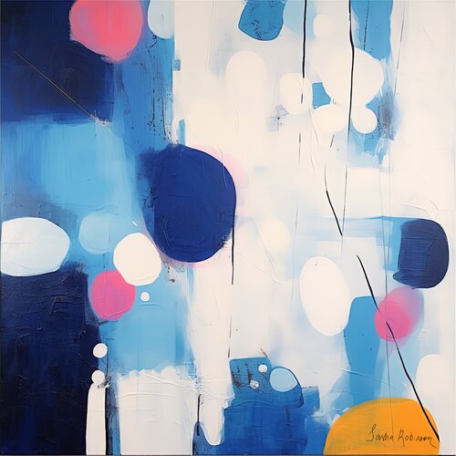 White, cobalt and cinder 0412235 von Sasha Robinson, Digital kaufen auf Singulart