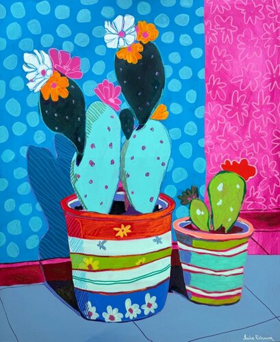 The Cactus Duo by Sasha Robinson, Painting for Sale on Singulart
