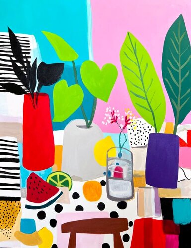 Watermelon Vase Still Life von Sasha Robinson, Malerei kaufen auf Singulart