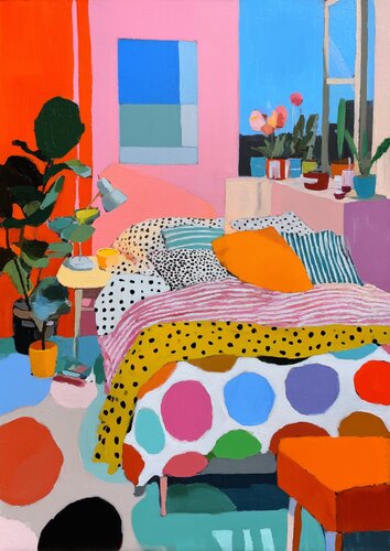 Warm Light Bedroom di Sasha Robinson, Stampa in vendita su Singulart