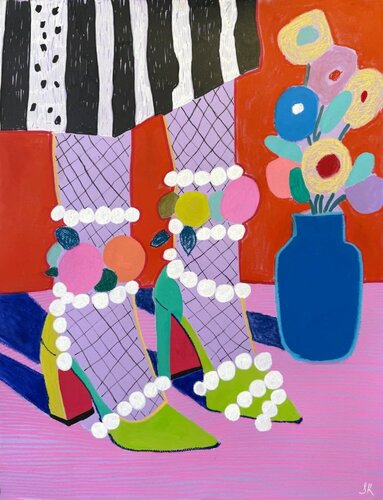 Fauvist Green High Heels de Sasha Robinson, Obra en papel a la venta en Singulart