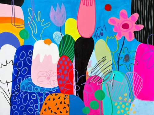 Whimsical Garden Party van Sasha Robinson, Schilderij te koop op Singulart