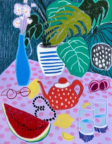 Elegant Interior Still Life by Sasha Robinson, Work on Paper for Sale on Singulart