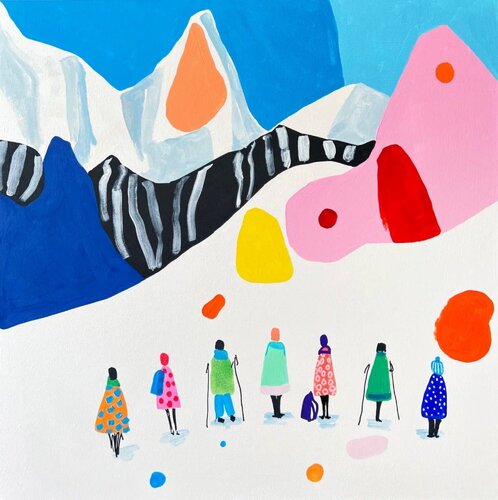 Mountain Climbers Journey di Sasha Robinson, Pittura in vendita su Singulart