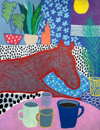 Horse in a Room Full of Color von Sasha Robinson, Werk auf Papier kaufen auf Singulart