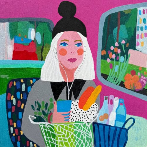 Pink Commute van Sasha Robinson, Schilderij te koop op Singulart