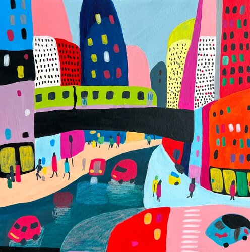Minimalist Cityscape van Sasha Robinson, Schilderij te koop op Singulart