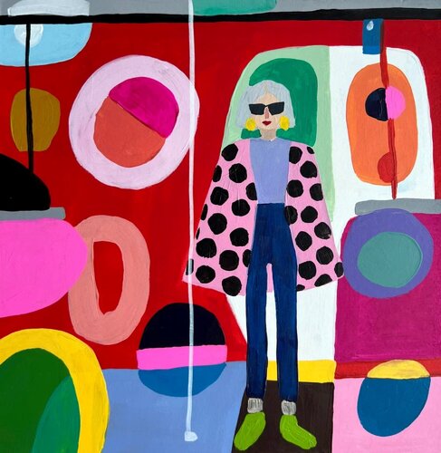 Woman in oversized jacket van Sasha Robinson, Schilderij te koop op Singulart