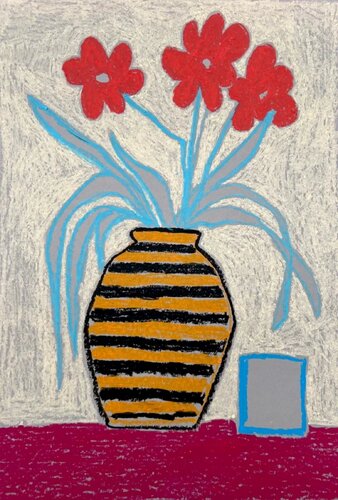 Vase with Red Flowers van Sasha Robinson, Werk op papier te koop op Singulart