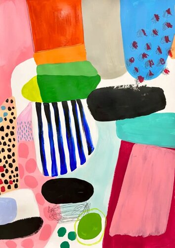 Geometric Shapes by Sasha Robinson, 油畫 for Sale on Singulart