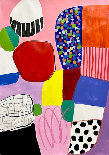 Bold Shapes and Patterns by Sasha Robinson, 油畫 for Sale on Singulart